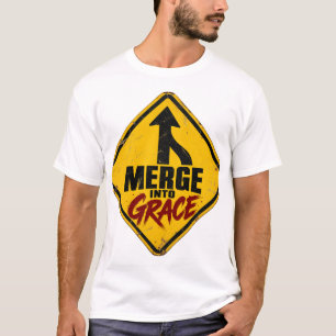 Merge Into Grace – Vintage Straßenschild Christian T-Shirt