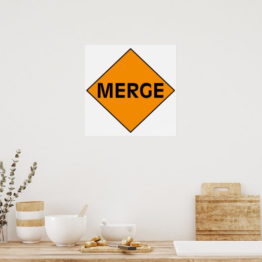 Merge Sign Poster (Küche)
