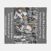 Mergo Round Carousel Pferd Foto mit Angebot Fleecedecke (Vorderseite (Horizontal))