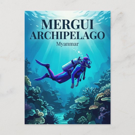 Mergui-Archipel Myanmar Postkarte (Vorderseite)