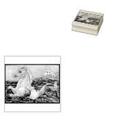 MERHORSE & BABY FANTASY RUBBER BRIEFMARKE GUMMISTEMPEL (Stempel)