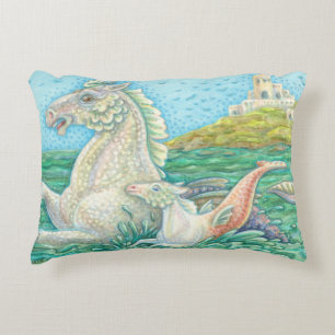 Merhorse Bay - Sea Horse Family ACCENT PILLOW Dekokissen