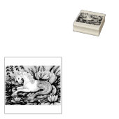 MERHORSE & LILY PADS FANTASY RUBBER BRIEFMARKE GUMMISTEMPEL (Stempel)