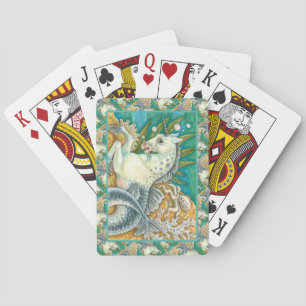 MERHORSE & WEISSER OKTOPUS, FANTASIE-EINHORN-PFERD SPIELKARTEN