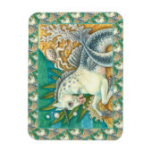 MERHORSE & WHITE OCTOPUS, FANTASY UNICORNHORSE MAGNET (Vertikal)