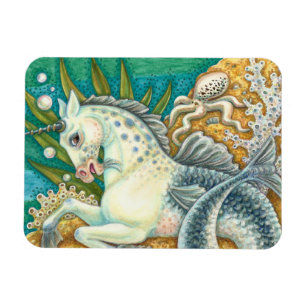 MERHORSE & WHITE OCTOPUS, FANTASY UNICORNHORSE MAGNET