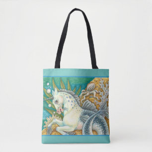 MERHORSE & WHITE OCTOPUS, FANTASY UNICORNHORSE TASCHE