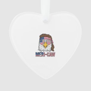 Meri-Caw Patriotischer Adler Vintage Gravur Shirt_ Ornament