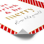 MERI Christmas Eat Drink & Be Merry Food Table Poster (Ecke)