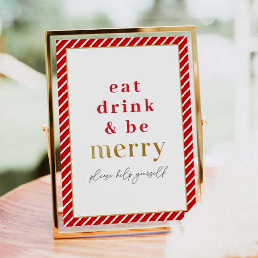 MERI Christmas Eat Drink & Be Merry Food Table Poster