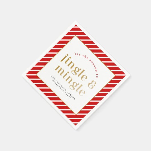 MERI Festive Holiday Jingle Mingle Weihnachts-Part Serviette (Ecke)