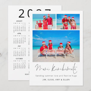Meri Kirihimete 3 Fotos 2027 Kalender NZ Feiertagskarte