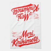 Meri Kirihimete Geschirrtuch (Vertikal)