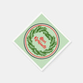 Meri Kirihimete Maori Frohe Weihnachtscocktail Serviette (Ecke)