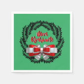 Meri Kirihimete Maori für fröhlichen Weihnachtscoc Serviette (Vorderseite)