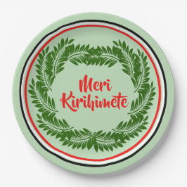 Meri Kirihimete Maori Merry Christmas 9" Pappteller