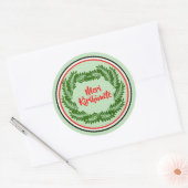 Meri Kirihimete Maori Merry Christmas Runder Aufkleber (Umschlag)