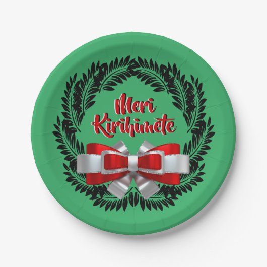 Meri Kirihimete Maori zu frohen Weihnachten 7" Pappteller (Vorderseite)