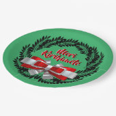 Meri Kirihimete Maori zu frohen Weihnachten 9" Pappteller (Schrägansicht)
