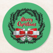 Meri Kirihimete Maori zu frohen Weihnachten Runder Pappuntersetzer (Vorderseite)