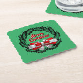 Meri Kirihimete Maori zu frohen Weihnachten Untersetzer (angewinkelt)