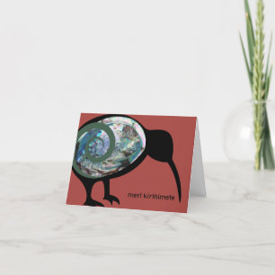 MERI KIRIHIMETE NZ XMAS AOTEAROA NEW ZEALAND KIWI FEIERTAGSKARTE