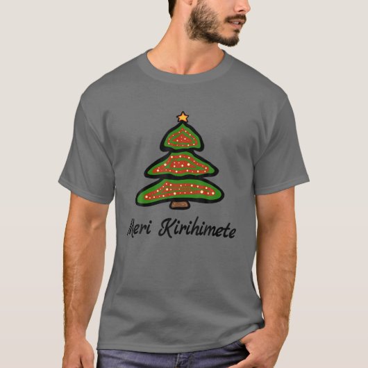 Meri Kirihimete Te Reo Maori Frohe Weihnachten T-Shirt (Vorderseite)