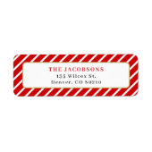 MERI Red White Strip Gold Weihnachtsfeier Rücksend (Vorne)