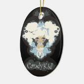 Meri Schneeflocke-Schädelverzierung Keramik Ornament (Links)