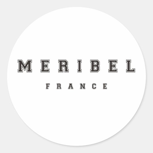 Meribel France Runder Aufkleber (Vorderseite)