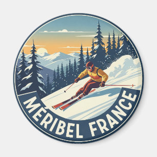 Méribel France Skier Skiing Magnet