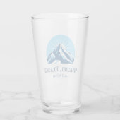 Méribel France Skigebiet Souvenir Glas (Rückseite)