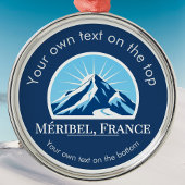 Méribel France Skigebiet Souvenir Medal Ornament Aus Metall