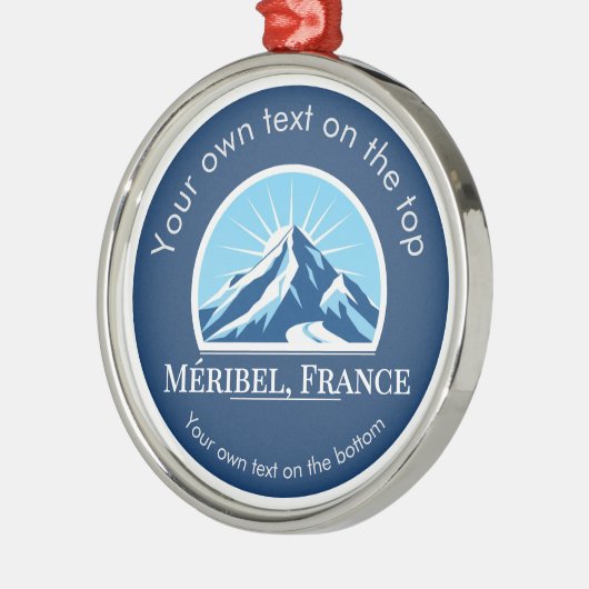 Méribel France Skigebiet Souvenir Medal Ornament Aus Metall (Links)