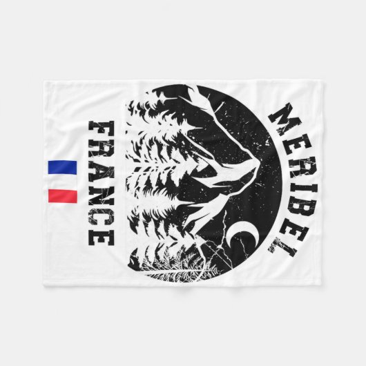 Meribel Frankreich Alpen Skigebiet Alpen Fleecedecke (Vorderseite (Horizontal))