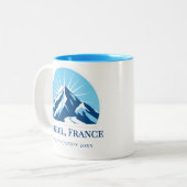 Méribel Meribel Frankreich Skigebiet Souvenir Zweifarbige Tasse (Vorderseite Links)