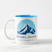 Méribel Meribel Frankreich Skigebiet Souvenir Zweifarbige Tasse (Links)