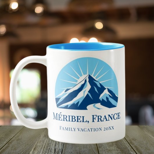Méribel Meribel Frankreich Skigebiet Souvenir Zweifarbige Tasse