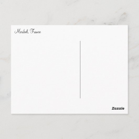 Meribel Postkarte (Rückseite)