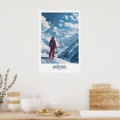 Meribel Ski Print - Frankreich 1 Poster (Küche)