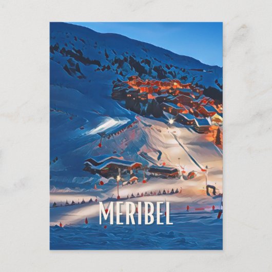 Méribel Skistation Postkarte (Vorderseite)