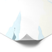 Méribel Snowboarding Reiseplakat Poster (Ecke)