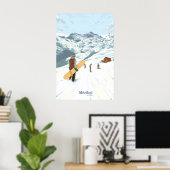 Méribel Snowboarding Reiseplakat Poster (Heimbüro)