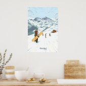 Méribel Snowboarding Reiseplakat Poster (Küche)