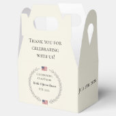 merica 250th Anniversary Wedding  | Custom names Geschenkschachtel (Geöffnet)