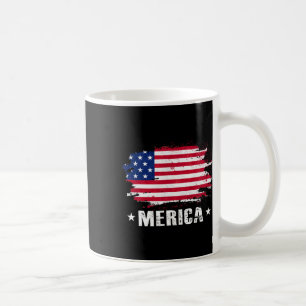 Merica 4. Juli American Flag Patriotic Kaffeetasse
