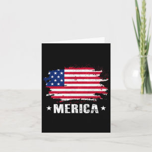 Merica 4. Juli American Flag Patriotic Karte