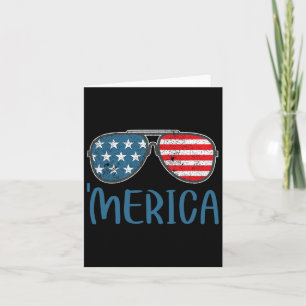 Merica 4. Juli Amerika Retro Sungles Amerikaner Karte