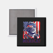 Merica 4. Juli Amerikanische Flagge Murica merica Magnet (Vorderseite/Rückseite)