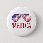 'Merica 4. Juli Brille Button (Vorderseite)
